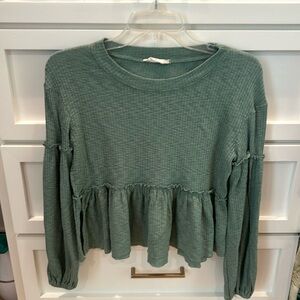 Altar’s State green long sleeve top! Size XS